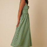 Nobody's Child Sleeveless Starlight Midaxi Dress Green Gingham