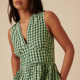 Nobody's Child Sleeveless Starlight Midaxi Dress Green Gingham