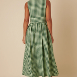 Nobody's Child Sleeveless Starlight Midaxi Dress Green Gingham