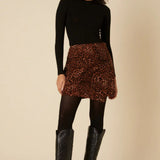 Nobody's Child Leopard Print Sofia Wrap Skirt