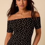 Nobody's Child Spot Bardot Top