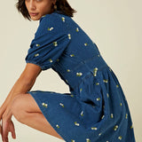 Nobody's Child Ss Starlight Mini Dress Embroidered Lottie Daisy