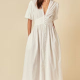 Nobody's Child Cream Starlight Midaxi Dress Plain