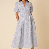 Nobody's Child Starlight Midaxi Dress Stripe Broderie