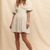 Nobody's Child Starlight Mini Dress Neutral Stripe