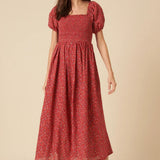 Nobody's Child Tasmin Midi Dress Ina Ditsy Red