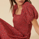 Nobody's Child Tasmin Midi Dress Ina Ditsy Red