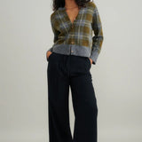 Nobody's Child Tie Waist Black Wide Leg Trouser