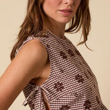 Nobody's Child Brown Floral Valerie Top