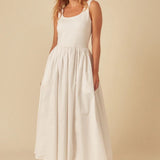 Nobody's Child White Colorado Midi Dress Plain