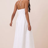 Nobody's Child White Halterneck Amber Midi Dress