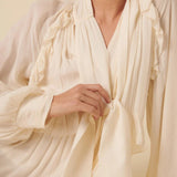 Nobody's Child White Ruffle Bohana Midi Dress