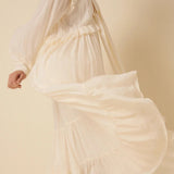 Nobody's Child White Ruffle Bohana Midi Dress