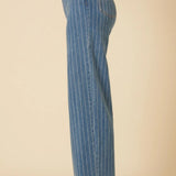 Nobody's Child Wide Leg Jean Pinstripe