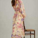 Nobody's Child Yellow Floral Anya Midi Dress