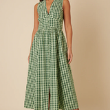 Nobody's Child Petite Sl Starlight Midaxi Dress Green Gingham
