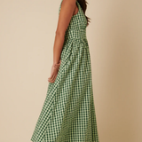 Nobody's Child Petite Sl Starlight Midaxi Dress Green Gingham