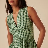Nobody's Child Petite Sl Starlight Midaxi Dress Green Gingham