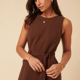 Nobody's Child Brown Adeline Jumpsuit