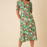 Nobody's Child Alexa Midi Dress Lily Floral Green