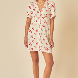 Nobody's Child Alexa Mini Dress White Tomato Print