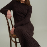 Nobody's Child Cable A-Line Midi Dress Plain