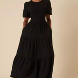 Nobody's Child Charlie Short Sleeve Midaxi Dress Plain