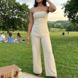 Nobody's Child Cream Wide Leg Layla Trousers