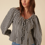 Nobody's Child Dallas Tie Front Top