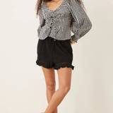 Nobody's Child Dallas Tie Front Top