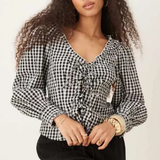 Nobody's Child Dallas Tie Front Top