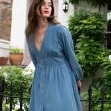 Nobody's Child Blue SS Starlight Mini Dress Plain