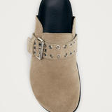 Nobody's Child Halia Beige Leather Mules