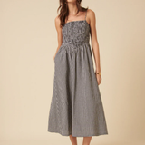 Nobody's Child Petite Imogen Midi Dress Mono Gingham