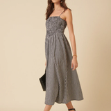 Nobody's Child Petite Imogen Midi Dress Mono Gingham