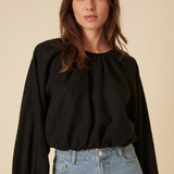 Nobody's Child Black LS Marlice Top