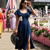 Nobody's Child Navy Blue Dove Midaxi Dress