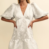 Nobody's Child Silver Metallic Vienna Mini Dress