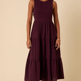 Nobody's Child Burgundy Sleeveless Charlie Midaxi Dress Plain