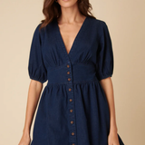 Nobody's Child Dark Blue SS Starlight Mini Dress