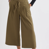 Nobody's Child Tie Waist Green Wide Leg Trouser