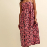 Nobody's Child Violette Jacquard Smock Cami Maxi Dress In Abstract Print