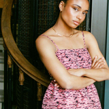 Nobody's Child Violette Jacquard Smock Cami Maxi Dress In Abstract Print