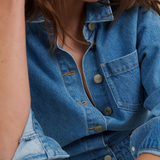 Nobody's Child Denim Galveston Mini Shirt Dress Plain