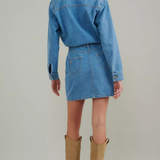 Nobody's Child Denim Galveston Mini Shirt Dress Plain