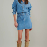 Nobody's Child Denim Galveston Mini Shirt Dress Plain