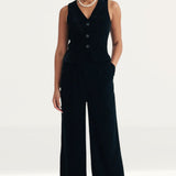 Nobody's Child Black Velvet Waistcoat