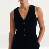Nobody's Child Black Velvet Waistcoat