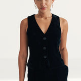 Nobody's Child Black Velvet Waistcoat