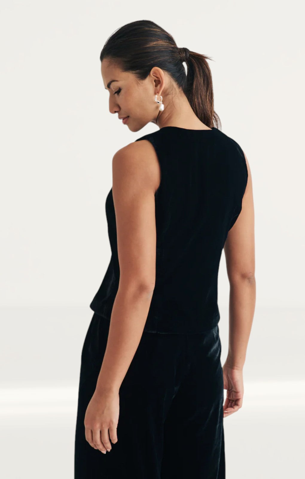 Nobody's Child Black Velvet Waistcoat
